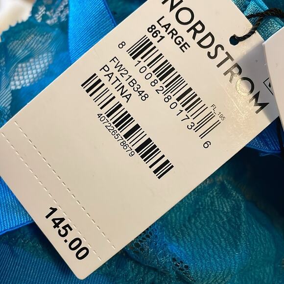 Suzy Black Essence Rose Lace Bralette New Large Retails $145 - Picture 3 of 3